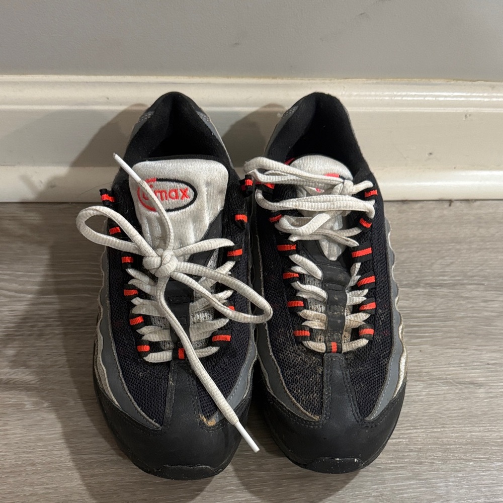 Nike Air Max Black and White with Red Accents